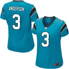 Women's Nike Carolina Panthers #3 Derek Anderson Game Blue Alternate NFL Jersey