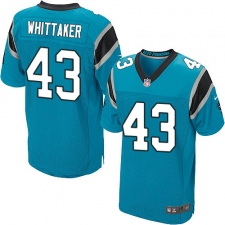 Men's Nike Carolina Panthers #43 Fozzy Whittaker Elite Blue Alternate NFL Jersey