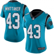 Women's Nike Carolina Panthers #43 Fozzy Whittaker Elite Blue Alternate NFL Jersey