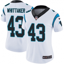Women's Nike Carolina Panthers #43 Fozzy Whittaker Elite White NFL Jersey
