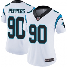 Women's Nike Carolina Panthers #90 Julius Peppers Elite White NFL Jersey
