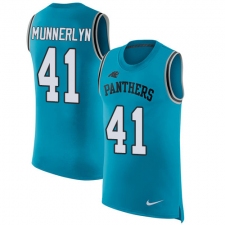 Men's Nike Carolina Panthers #41 Captain Munnerlyn Limited Blue Rush Player Name & Number Tank Top NFL Jersey