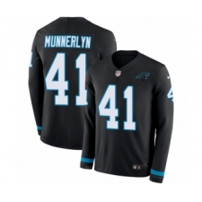 Youth Nike Carolina Panthers #41 Captain Munnerlyn Limited Black Therma Long Sleeve NFL Jersey