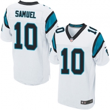 Men's Nike Carolina Panthers #10 Curtis Samuel Elite White NFL Jersey