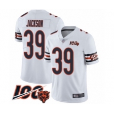 Men's Chicago Bears #39 Eddie Jackson White Vapor Untouchable Limited Player 100th Season Football Jersey