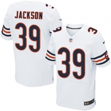 Men's Nike Chicago Bears #39 Eddie Jackson Elite White NFL Jersey