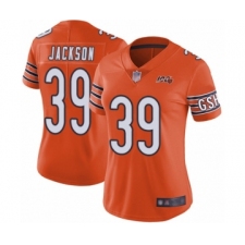 Women's Chicago Bears #39 Eddie Jackson Orange Alternate 100th Season Limited Football Jersey