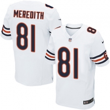 Men's Nike Chicago Bears #81 Cameron Meredith Elite White NFL Jersey