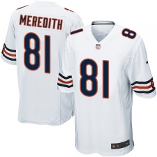 Men's Nike Chicago Bears #81 Cameron Meredith Game White NFL Jersey