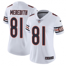 Women's Nike Chicago Bears #81 Cameron Meredith White Vapor Untouchable Limited Player NFL Jersey
