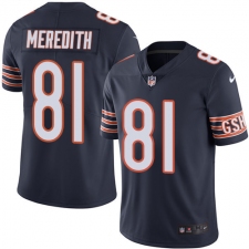 Youth Nike Chicago Bears #81 Cameron Meredith Navy Blue Team Color Vapor Untouchable Limited Player NFL Jersey