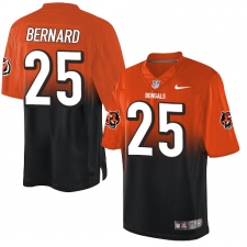 Men's Nike Cincinnati Bengals #25 Giovani Bernard Elite Orange/Black Fadeaway NFL Jersey