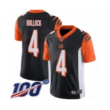 Men's Cincinnati Bengals #4 Randy Bullock Black Team Color Vapor Untouchable Limited Player 100th Season Football Jersey