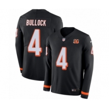 Men's Nike Cincinnati Bengals #4 Randy Bullock Limited Black Therma Long Sleeve NFL Jersey
