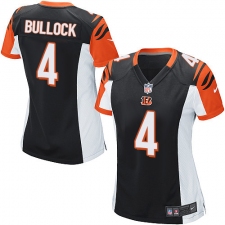 Women's Nike Cincinnati Bengals #4 Randy Bullock Game Black Team Color NFL Jersey