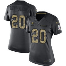 Women's Nike Cleveland Browns #20 Briean Boddy-Calhoun Limited Black 2016 Salute to Service NFL Jersey