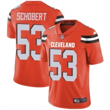 Youth Nike Cleveland Browns #53 Joe Schobert Orange Alternate Vapor Untouchable Limited Player NFL Jersey