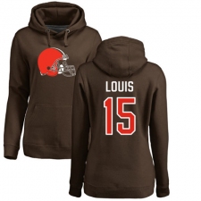 NFL Women's Nike Cleveland Browns #15 Ricardo Louis Brown Name & Number Logo Pullover Hoodie