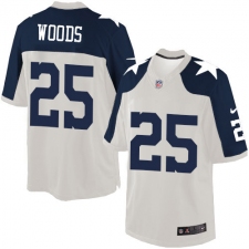 Men's Nike Dallas Cowboys #25 Xavier Woods Limited White Throwback Alternate NFL Jersey