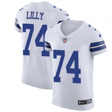 Men's Nike Dallas Cowboys #74 Bob Lilly Elite White NFL Jersey