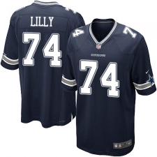 Men's Nike Dallas Cowboys #74 Bob Lilly Game Navy Blue Team Color NFL Jersey