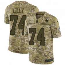 Men's Nike Dallas Cowboys #74 Bob Lilly Limited Camo 2018 Salute to Service NFL Jersey