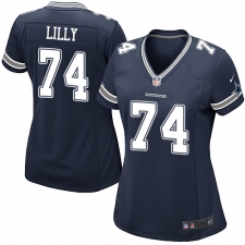 Women's Nike Dallas Cowboys #74 Bob Lilly Game Navy Blue Team Color NFL Jersey