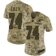Women's Nike Dallas Cowboys #74 Bob Lilly Limited Camo 2018 Salute to Service NFL Jersey