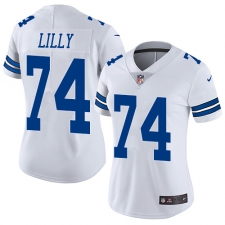 Women's Nike Dallas Cowboys #74 Bob Lilly White Vapor Untouchable Limited Player NFL Jersey