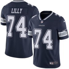 Youth Nike Dallas Cowboys #74 Bob Lilly Navy Blue Team Color Vapor Untouchable Limited Player NFL Jersey
