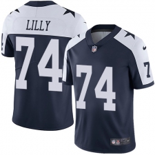 Youth Nike Dallas Cowboys #74 Bob Lilly Navy Blue Throwback Alternate Vapor Untouchable Limited Player NFL Jersey