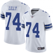 Youth Nike Dallas Cowboys #74 Bob Lilly White Vapor Untouchable Limited Player NFL Jersey