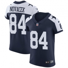 Men's Nike Dallas Cowboys #84 Jay Novacek Navy Blue Throwback Alternate Vapor Untouchable Elite Player NFL Jersey