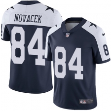 Men's Nike Dallas Cowboys #84 Jay Novacek Navy Blue Throwback Alternate Vapor Untouchable Limited Player NFL Jersey