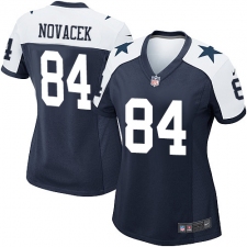 Women's Nike Dallas Cowboys #84 Jay Novacek Game Navy Blue Throwback Alternate NFL Jersey