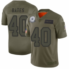 Men's Dallas Cowboys #40 Bill Bates Limited Camo 2019 Salute to Service Football Jersey