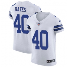 Men's Nike Dallas Cowboys #40 Bill Bates Elite White NFL Jersey