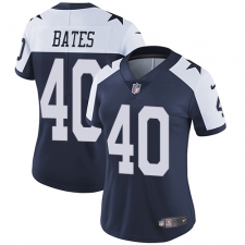 Women's Nike Dallas Cowboys #40 Bill Bates Elite Navy Blue Throwback Alternate NFL Jersey