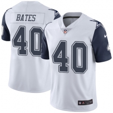 Youth Nike Dallas Cowboys #40 Bill Bates Limited White Rush Vapor Untouchable NFL Jersey