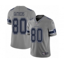 Men's Dallas Cowboys #80 Rico Gathers Limited Gray Inverted Legend Football Jersey