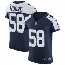 Men's Nike Dallas Cowboys #58 Damontre Moore Navy Blue Throwback Alternate Vapor Untouchable Elite Player NFL Jersey