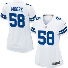 Women's Nike Dallas Cowboys #58 Damontre Moore Game White NFL Jersey