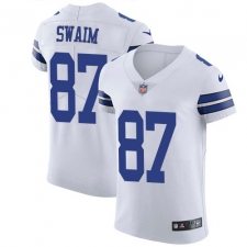 Men's Nike Dallas Cowboys #87 Geoff Swaim Elite White NFL Jersey