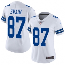Women's Nike Dallas Cowboys #87 Geoff Swaim Elite White NFL Jersey