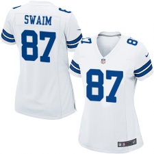 Women's Nike Dallas Cowboys #87 Geoff Swaim Game White NFL Jersey