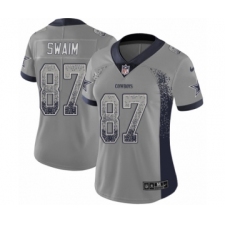 Women's Nike Dallas Cowboys #87 Geoff Swaim Limited Gray Rush Drift Fashion NFL Jersey