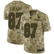 Youth Nike Dallas Cowboys #87 Geoff Swaim Limited Camo 2018 Salute to Service NFL Jersey