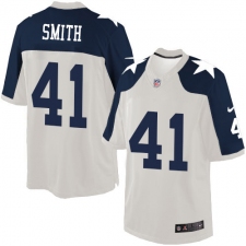 Men's Nike Dallas Cowboys #41 Keith Smith Limited White Throwback Alternate NFL Jersey
