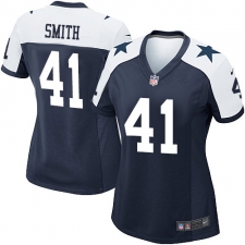 Women's Nike Dallas Cowboys #41 Keith Smith Game Navy Blue Throwback Alternate NFL Jersey