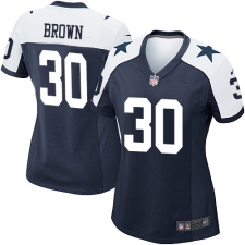Women's Nike Dallas Cowboys #30 Anthony Brown Game Navy Blue Throwback Alternate NFL Jersey
